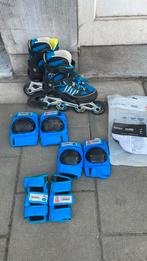 Skeelers kinderen 35-38 + bescherming, Sport en Fitness, Skeelers, Kinderen, Inline skates 4 wielen, Ophalen, Overige merken