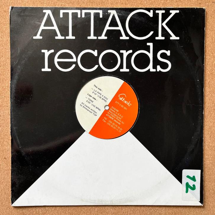 Emmanuel Top – Tone (Attack Records, 1995), Cd's en Dvd's, Vinyl | Dance en House, Gebruikt, Techno of Trance, 12 inch, Verzenden