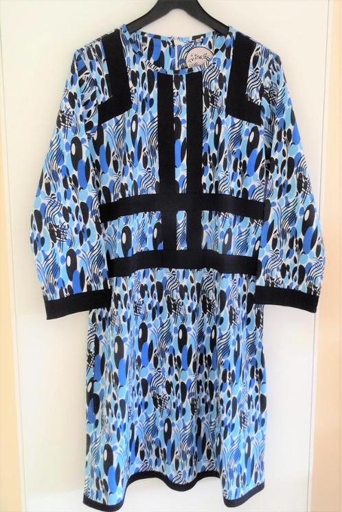 Katoenen jurk Spaans topmerk Almatrichi. Maat 44 (46), Kleding | Dames, Jurken, Gedragen, Maat 42/44 (L), Blauw, Onder de knie