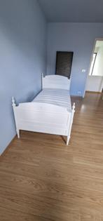 Eenpersoonsbed hout, Huis en Inrichting, Slaapkamer | Bedden, 90 cm, Gebruikt, Eenpersoons, Wit