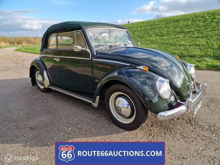 Volkswagen Beetle cabriolet | 1962 | Route 66 Auctions, Auto's, Oldtimers, Bedrijf, Te koop, Volkswagen, Benzine, Overige carrosserie
