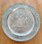 Assiette décorative ancienne en étain avec blason, Antiquités & Art, Enlèvement