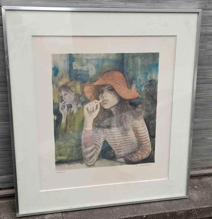 Lithographie signe Paul smolders, Antiek en Kunst, Kunst | Litho's en Zeefdrukken, Ophalen of Verzenden