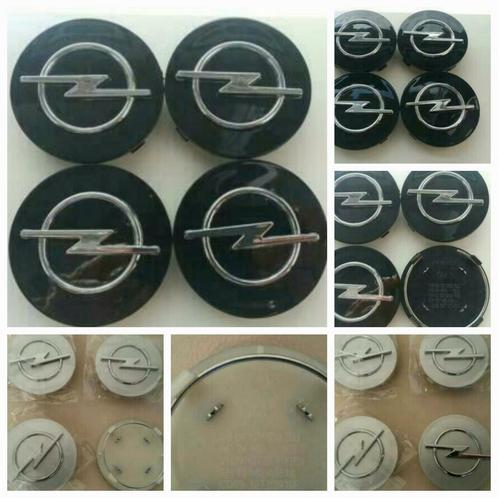 4 x 64 mm Opel Astra/Corsa/Vectra... naafdoppen grijs/zwart, Auto-onderdelen, Overige Auto-onderdelen, Opel, Nieuw, Ophalen of Verzenden