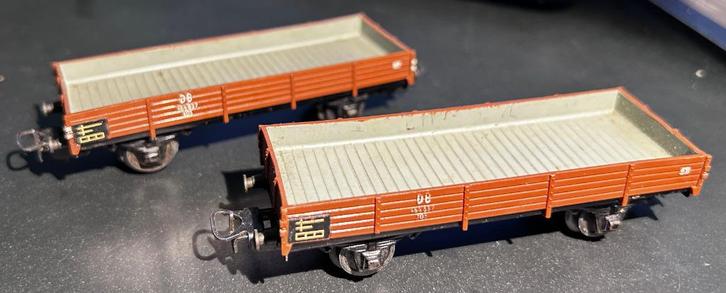 3229. Set van 2 platte auto's van H0 Märklin., Hobby en Vrije tijd, Modeltreinen | H0, Gebruikt, Wagon, Märklin, Ophalen of Verzenden