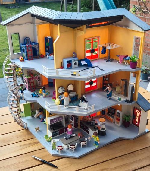 Playmobil Modern Huis (9266) + uitbreidingen - city life, Kinderen en Baby's, Speelgoed | Playmobil, Zo goed als nieuw, Ophalen