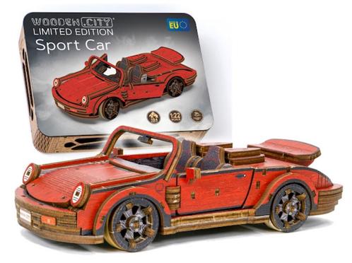 3D Houten Puzzel Auto Sport Car - DIY Wood Puzzles Color, Hobby en Vrije tijd, Modelbouw | Auto's en Voertuigen, Nieuw, Auto, Overige merken