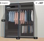 Armoire penderie Pax 200x58x236cm brun noir avec tiroirs, Enlèvement, Verre, Avec tiroir(s)