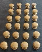 Volledige set (24st) Massief Messing Kastknoppen, Huis en Inrichting, Ophalen, Gebruikt