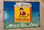 Antiek emaille reclamebord Miss Blanche tabak kunst, Verzamelen, Ophalen of Verzenden, Reclamebord
