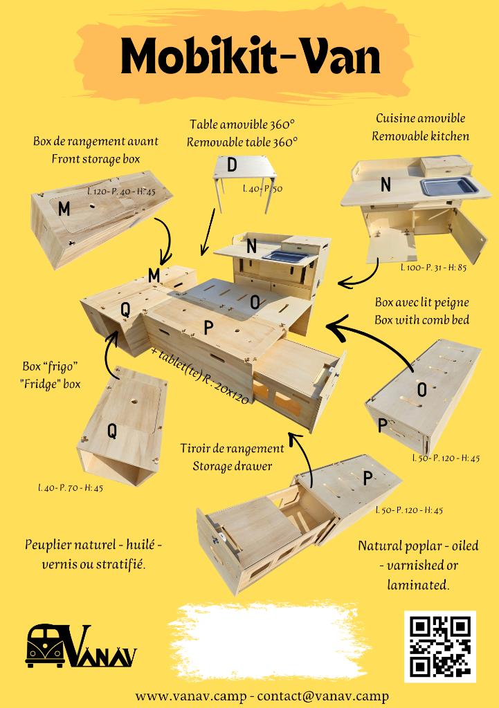 Aménage ton véhicule en 5 min – Kit complet VanHolidays, Enlèvement ou Envoi