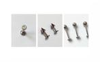 Lot de 6 labrets en acier chirurgical pour piercings, Bijoux, Sacs & Beauté, Piercings, Enlèvement, Utilisé, Acier, Avec strass