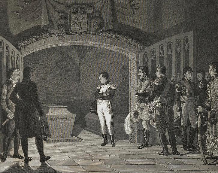 Napoléon au tombeau du Grand Frédéric, Antiquités & Art, Art | Eaux-fortes & Gravures, Enlèvement ou Envoi