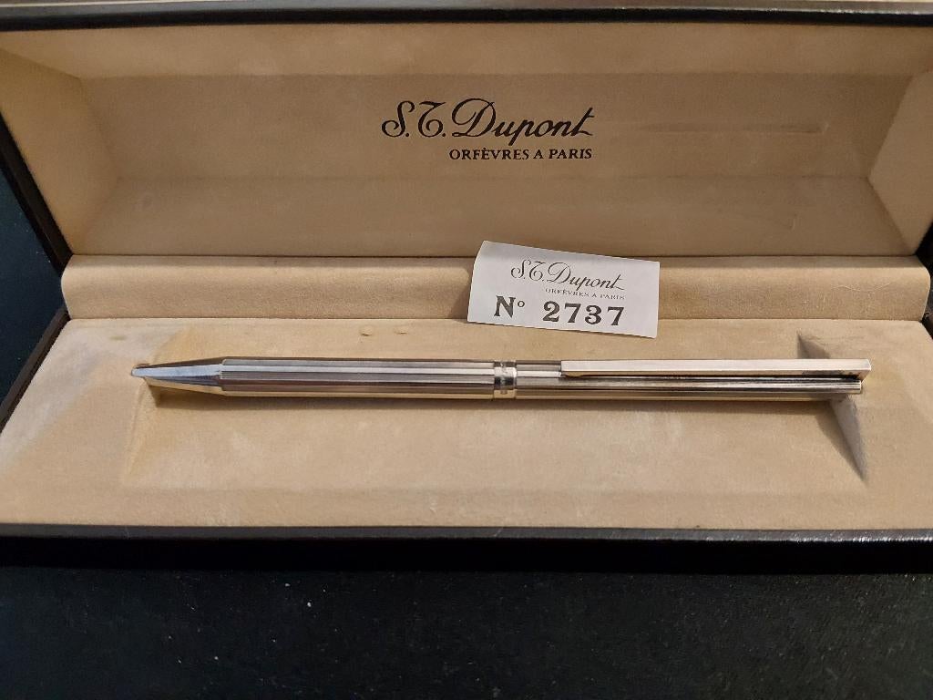 St dupont stillo no2737 met doos, Verzamelen, Overige merken, Balpen, Met doosje, Ophalen of Verzenden