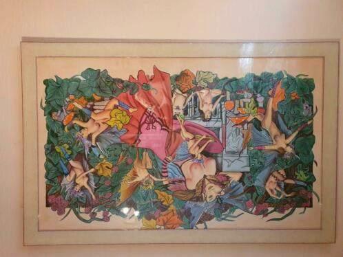 Hand geschilderd kunstwerk, Antiek en Kunst, Kunst | Schilderijen | Modern, Ophalen