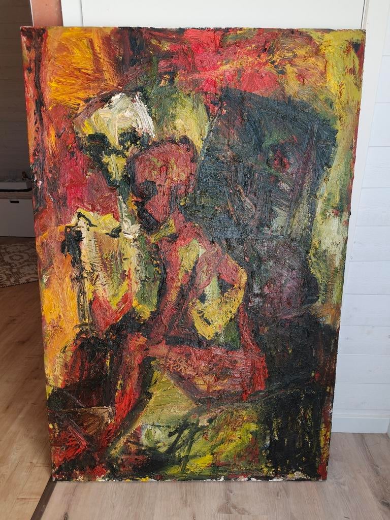 Abstract schilderij, Ophalen