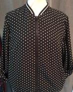 licht zomerjasje zwart met witte bollen, Ophalen of Verzenden, Maat 38/40 (M), Zwart