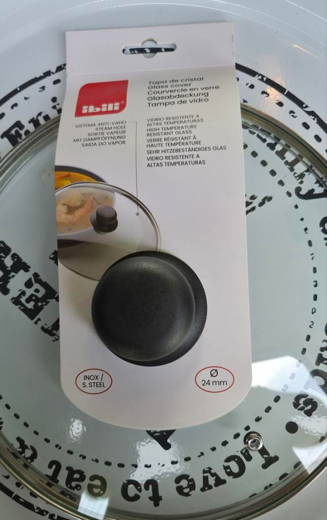 Universeel glazen deksel van 24 cm, Ophalen of Verzenden