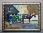 Joseph TILLEUX, paard en kar, Antiek en Kunst, Ophalen of Verzenden