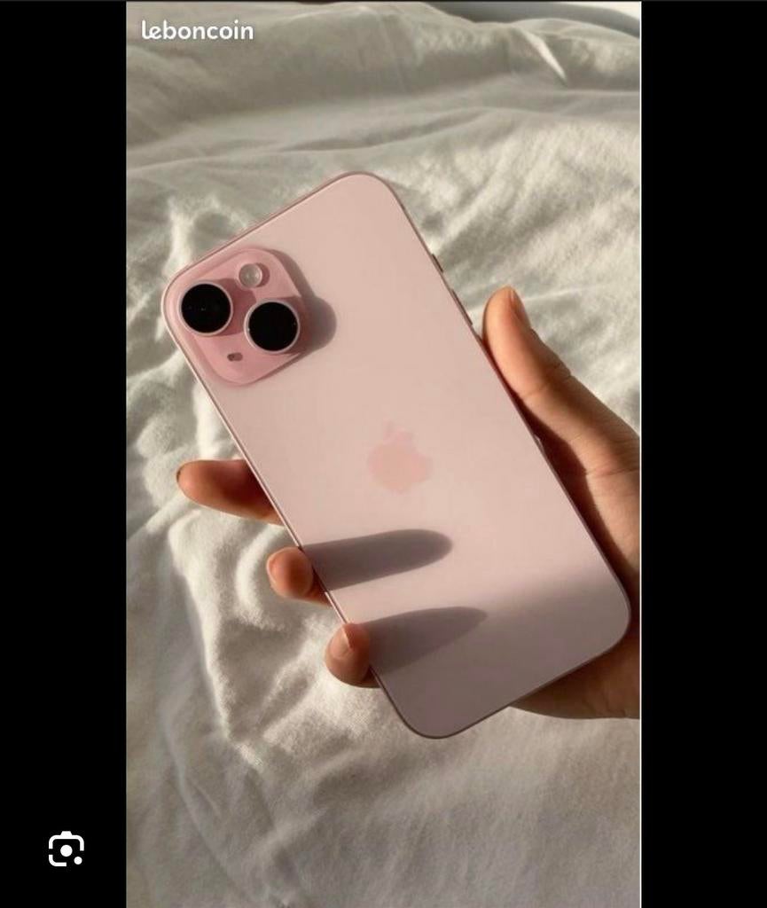 Iphone 15 roze, Telecommunicatie, Ophalen, IPhone 15, Camerabeschermer, Zo goed als nieuw