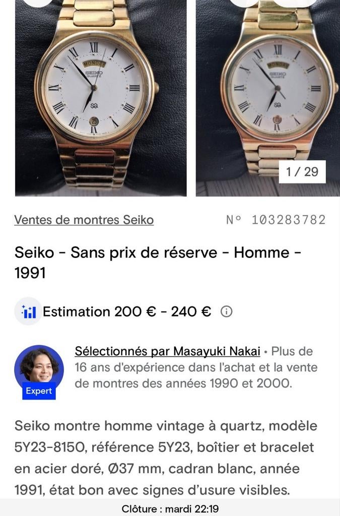 Montre Seiko Vintage, Enlèvement ou Envoi, Seiko