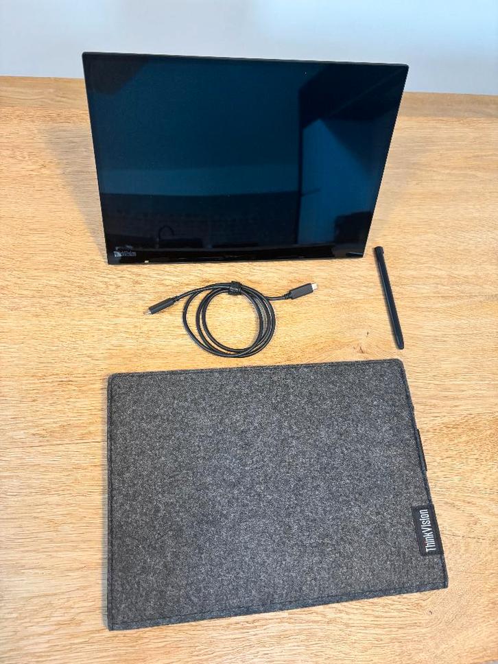 Ecran portable Lenovo ThinkVision, Informatique & Logiciels, Moniteurs, Neuf, 60 Hz ou moins, USB-C, Écran tactile, LED, Full HD