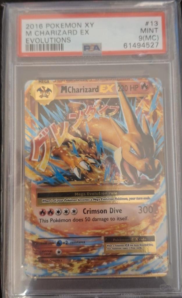 Charizard 2016 XY Evolutions 13 - PSA Miscut, Hobby en Vrije tijd, Verzamelkaartspellen | Pokémon, Zo goed als nieuw, Losse kaart