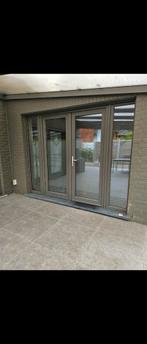 2 châssis avec volets électriques – coulissant bois + porte-, Bricolage & Construction, Châssis & Portes coulissantes, Enlèvement