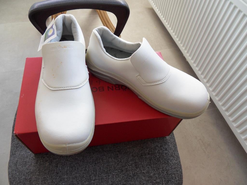 Veiligheidsschoenen voor in de keuken maat 42, Vêtements | Hommes, Chaussures, Neuf, Chaussures de travail, Enlèvement, Blanc