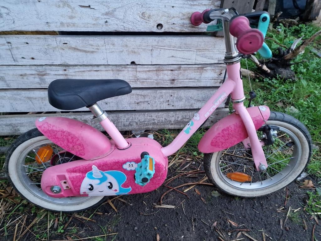 Meisjesfiets B-twin 14", Fietsen en Brommers, Ophalen, B-twin, Gebruikt, 14 inch of minder