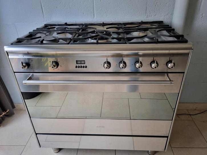 Gasfornuis SMEG 90cm in goede staat, Electroménager, Cuisinières, Enlèvement