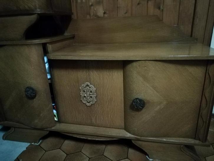 Antieke commode met spiegel + 2 nachtkastjes, Antiek en Kunst, Antiek | Meubels | Kasten, Ophalen