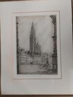 Romain Malfliet  1910 - 2006   Ets Grote Markt + Kathedraal, Envoi