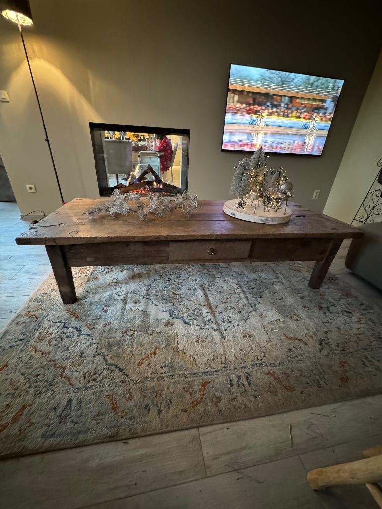 Zéér grote robuuste salontafel origineel van Hoffz, Huis en Inrichting, Tafels | Salontafels, Gebruikt, Minder dan 50 cm, 50 tot 100 cm