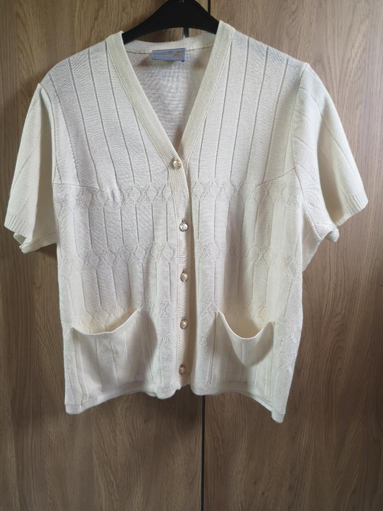 Gilet blanc à manches courtes L, Enlèvement ou Envoi, Blanc