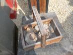 Antieke weegschaal met gewichten, Antiek en Kunst, Ophalen