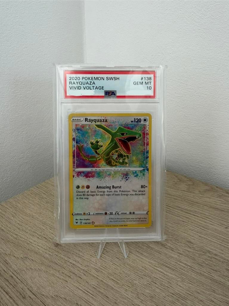 RAYQUAZA VIVID VOLTAGE PSA 10 2020, Hobby & Loisirs créatifs, Jeux de cartes à collectionner | Pokémon, Comme neuf, Enlèvement
