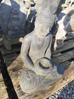 BOUDDHA AU BOL EN PIERRE RECONSTITUEE, Jardin & Terrasse, Statues de jardin, Enlèvement, Comme neuf, Autres matériaux, Bouddha