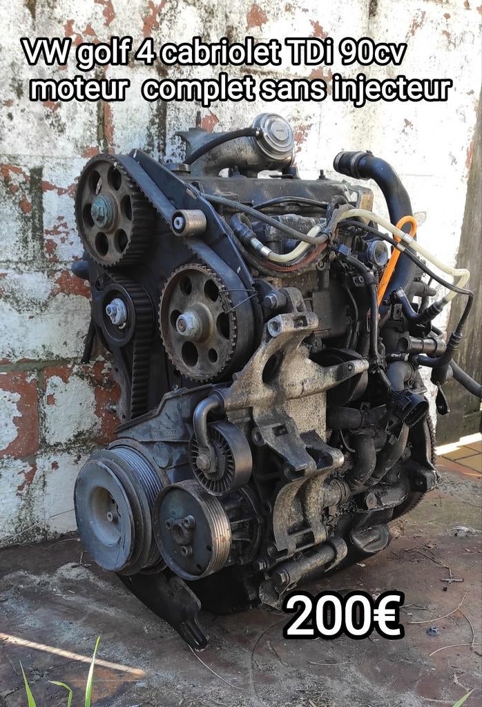 VW golf 4 cabriolet Bloc moteur TDi 90cv, Autos : Pièces & Accessoires, Moteurs & Accessoires, Enlèvement, Utilisé, Volkswagen