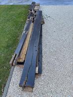 Houten balken massief, Doe-het-zelf en Bouw, Hout en Planken, Ophalen, Gebruikt, Eiken, Balk