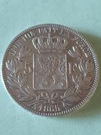 5 fr zilver leopold 1 blootshoofds 1865 in prachtige staat, Monnaie en vrac, Argent, Enlèvement, Argent