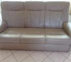 Canapé beige 3 places, Maison & Meubles, Canapés | Salons, Trois personnes, Banc droit, Synthétique, Enlèvement