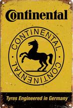 Metalen reclamebord Continental tyres retro vintage mancave, Verzamelen, Ophalen of Verzenden, Zo goed als nieuw, Reclamebord