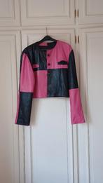 vintage lederen damesjasje, Vêtements | Femmes, Vestes | Été, Enlèvement ou Envoi, Porté, Noir, Taille 42/44 (L)