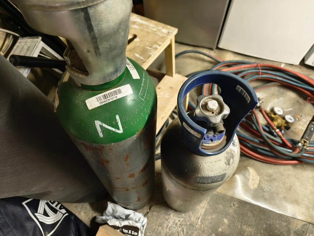 Chalumeau avec bouteille, Enlèvement, Utilisé