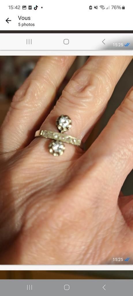 Z bague ancienne 18k l'or  antiquités, Enlèvement ou Envoi, Or, Or