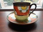 Tasse et sous-tasse vintage japonaises - très colorées -, Enlèvement ou Envoi, Utilisé