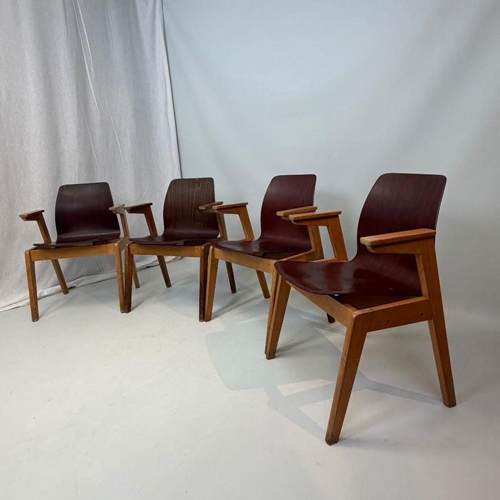 Armstoelen in pagholz stijl, Antiek en Kunst, Antiek | Meubels | Stoelen en Sofa's, Ophalen of Verzenden