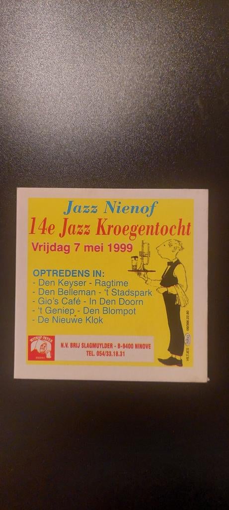 Bierviltjes jazzkroegentocht Ninove, Ophalen