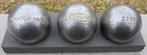 Set petanque ballen 3 Obut match TR (triangles) Uniek, Ophalen